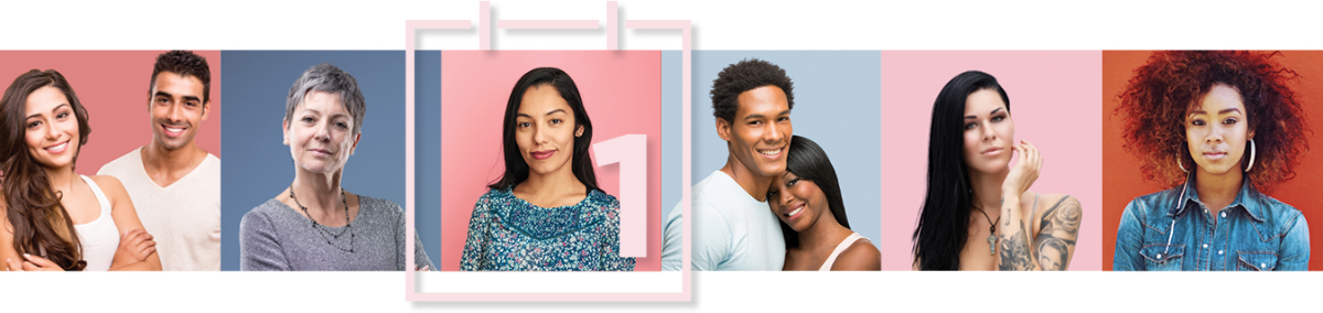 film strip of individuals